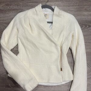 L'AGENCE Cream Textured Blazer